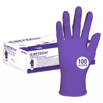 Перчатки смотровые нитриловые фиолетовые L 100 шт. Kimberly-Clark без пудры (Проспект) фиолетовый