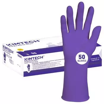 Перчатки смотровые нитриловые фиолетовые S 50 шт. 30 см Kimberly-Clark Extra Powder-Free (Длина Prospec)