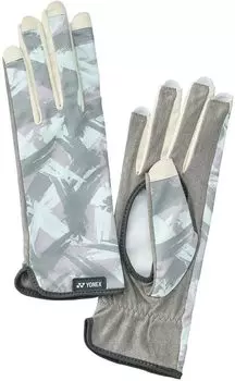 Перчатки Теннисные перчатки для левого и правого ногтя с ладонью Сине-серые L [Yonex] (для рук, через, отверстия) (168)