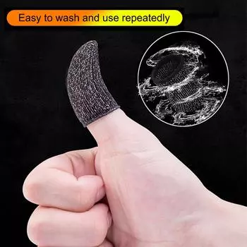 Перчатки Thumb Thinless Anti Sweat Finger Sleeve Mobile Touch Sleeve Game Cover Sweat Protect чёрный