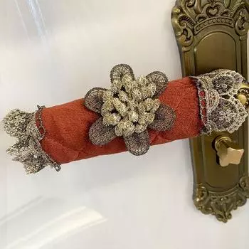 Перчатки Ткань Защита от падения Накладка на оконную ручку Защитный чехол для дверной ручки Heattech Предотвращение столкновений Дверь Дверная ручка Защитный кожух Ручки Перчатки Luxury Red (1 Pack)