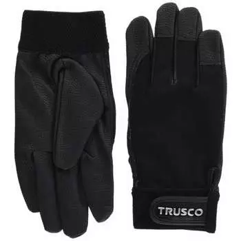 Перчатки TRUSCO PU толстые L размер черный TPUG-BL