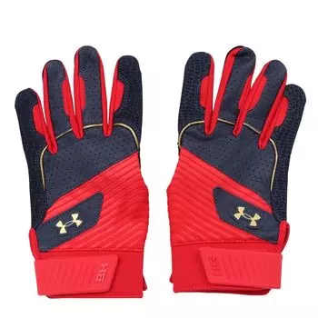 Перчатки UA Harper Pro Gloves 24 Midnight Gold MD темно-синий/красный/металлический