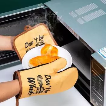 Перчатки Ультра-толстые нескользящие кухонные рукавицы для выпечки Противоожоговая духовка D