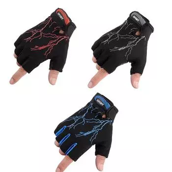 Перчатки унисекс для фитнеса и спортзала, тяжелая атлетика, половина пальцев, Crossfit, тренировки, бодибилдинг, велоспорт, велосипед, спортивные перчатки на открытом воздухе Red-B