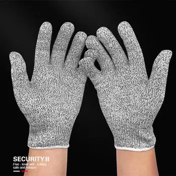 Перчатки устойчивые к порезам Безопасные Устойчивые к порезам Защитные от проколов Металлическая сетка из нержавеющей стали Мясник для работы на кухне Перчатка S