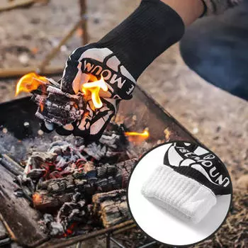 Перчатки, устойчивые к высоким температурам, антиожоговые рукавицы для гриля, нескользящие духовки для кемпинга