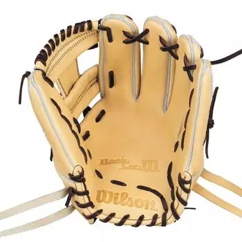 Перчатки Wilson Baseball для мягкой бейсбольной игры Basic Lab DUAL Lab для игроков в полевые игры Thumb Mishin Original Type WBW102374 Blonde (Перчатка) (Базовый двойной)