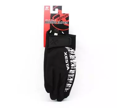Перчатки Xesta для джиггинга, размер L, черный, белый, камуфляжный (2432)