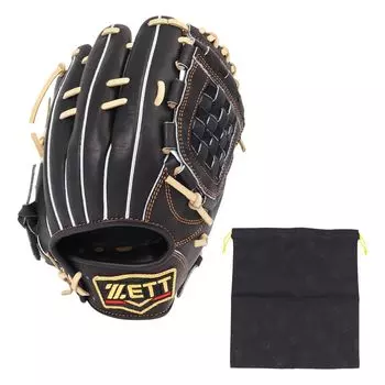 Перчатки ZETT для софтбола для инфилдеров, бейсбольные перчатки Junior Pro Status Genda Model Boys BJGP70756-1932 (Черный/LL/Jr) чёрный