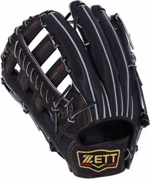 Перчатки ZETT Rigid Baseball Pro Status черного цвета для левых метателей BPROG870 (Перчатка) Аутфилдеры, (1900),