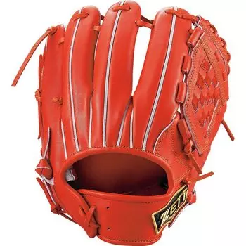 Перчатки ZETT Rigid Baseball Pro Status темно-оранжевого цвета для правого метателя BPROG560 (Перчатка) Второй/Короткий (5800)