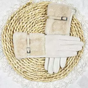 Перчатки женские бархатные утолщенные теплые зимние нескользящие женские перчатки для сенсорного экрана