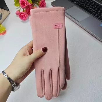 Перчатки женские флисовые утолщенные холодостойкие, теплые и ветрозащитные для езды на открытом воздухе, для вождения, немецкие флисовые перчатки для сенсорного экрана из хлопка average size