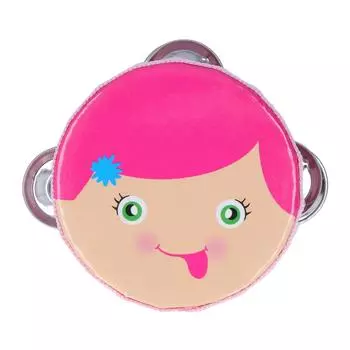 Percussion Instrument Universal 4in Colorful Percussion Tambourine Music Teaching Instrument with 3