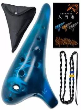 PERDIN Ocarina Alto C Вводный набор Набор для начинающих Окарина Окарина Керамическая аппликатура Японская инструкция Sea Blue