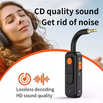 Передатчик Bluetooth, приемник, адаптер AUX 3,5 мм, встроенный микрофон, шумоподавление, громкая связь