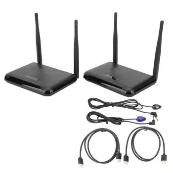 Передатчик и приемник мультимедийного интерфейса HD 4K IR Беспроводной мультимедийный интерфейс HD Видео US Plug