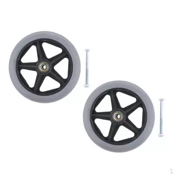 Переднее колесо с твердой шиной для пользователей с подшипниками 15,24 см / 6 дюймов и 5/16 дюйма, износостойкое и нескользящее