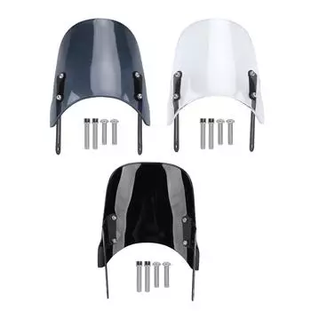 Переднее ветровое стекло мотоцикла, небьющаяся панель из ПММА, передний ветровой дефлектор с кронштейном для крепления Scram Transparent