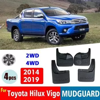 Передние и задние 4 шт. для Toyota Hilux Vigo 4WD 2WD, брызговики на крыло, брызговики, брызговики, автомобильные аксессуары, авто стиль 2016-2019 VIGO 2WD