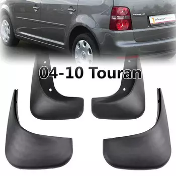 Передние и задние автомобильные брызговики для VW Touran Caddy 2004-2010, брызговики, брызговики, брызговики Fender 2009 2008 2007 2006 2005 чёрный