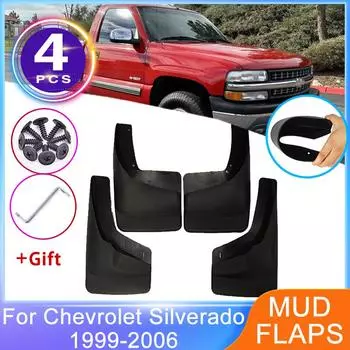 Передние и задние брызговики для Chevrolet Silverado GMC Sierra MK1 1999 ~ 2006, брызговики на крыло, защита колеса