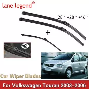 Передние и задние щетки стеклоочистителя для Volkswagen VW Touran 2003 2004 2005 2006 лобовое стекло лобовое стекло переднее окно Rear 1pcs