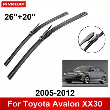 Передние щетки стеклоочистителя для Toyota Avalon XX30 2005-2012 Ветровое стекло Окно лобового стекла 26 +20 2005 2006 2007 2008 2009 2010 2011 2012 чёрный