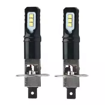 Передние светодиодные лампы H1 Противотуманные фары Дальний свет Угол луча 360 градусов 2шт Белый