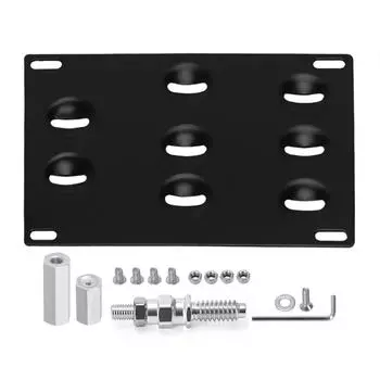 Передний бампер Буксировочный крюк Держатель кронштейна для крепления номерного знака для 06-13 BMW E92 E93 325i E70 X5 и 01-15 Mini Cooper R50 R52 R53