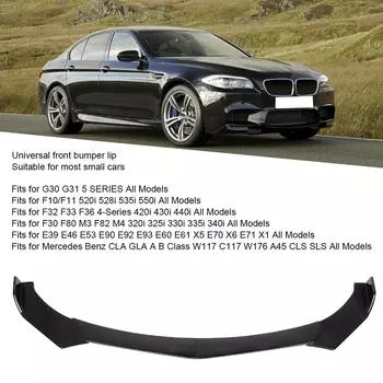 Передний бампер Lip Splitte Body Kit Spoiler Glossy Black Fits for Car Exterior Front Spoiler for