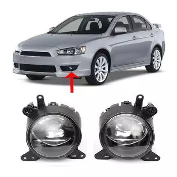 Передний бампер Противотуманная фара Левая и правая для Mitsubishi Lancer 2008-2014