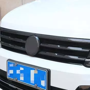 Передний бампер сетка центральная решетка решетка молдинги полосы крышка отделка для Tiguan MK2 2016-2024 автомобильный стиль украшения аксессуары матовый черный