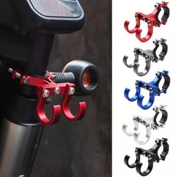 Передний крюк для велосипеда, устойчивый к царапинам, прочный подшипник, подвесные предметы, алюминиевый сплав, антикоррозийный велосипедный двойной крюк для мотоцикла синий