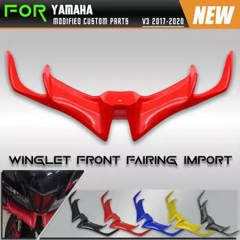 Передний обтекатель мотоцикла Winglet, крышка крыла, отделка для YAMAHA R15 V3 2017 2018 2019 2020 Shark Fin Beak, аксессуары для мотоциклов