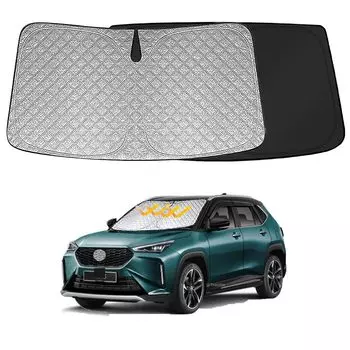 Передний солнцезащитный экран, совместимый с Toyota New Yaris Cross, солнцезащитный экран для лобового стекла, хорошая блокировка света, защита от УФ-лучей, предотвращение солнечных ожогов, теплоизоляция чёрный