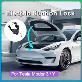 Передний запасной ящик с электрическим замком и плавным закрыванием для Tesla Model 3/Y Model 3(2021-2023