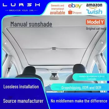 Передний зонт на люк LURSK для Tesla Model Y - солнцезащитный козырек для салона автомобиля/крыша.