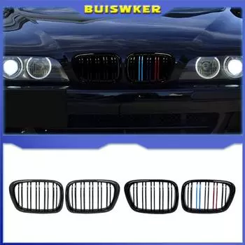 Передняя центральная черная широкая решетка капота для BMW E39 525 528 530 535 M5 1997 2003