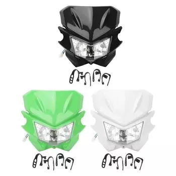 Передняя фара мотоцикла H4, интерфейс, светодиодная водонепроницаемая фара DRL для KLX 110 125 150 230 250 300 Black