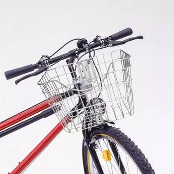 Передняя корзина для хранения велосипедов из нержавеющей стали, легко устанавливаемые аксессуары для проводов