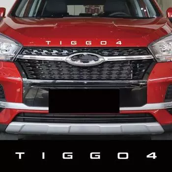 Передняя крышка капота автомобиля, 3D металлические наклейки с эмблемой автомобиля, наклейки для CH + ERY TIGGO 4, украшения для гонок, тюнинг, аксессуары для стайлинга чёрный