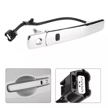 Передняя левая наружная хромированная дверная ручка Smart Entry 80640-CZ31B Подходит для 2010-2013 Nissan Rogue