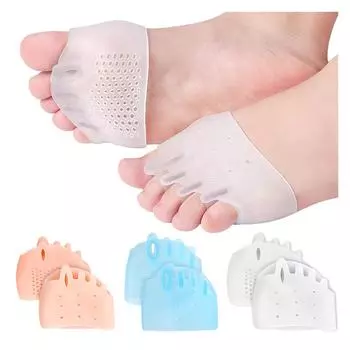 Передняя накладка с пятью отверстиями и сотовой структурой, вальгусная деформация большого пальца стопы, перекрывающая амортизацию, женский раздельный носок, подставка для пальцев стопы, фиксированная, с пятью отверстиями One size fits all белый