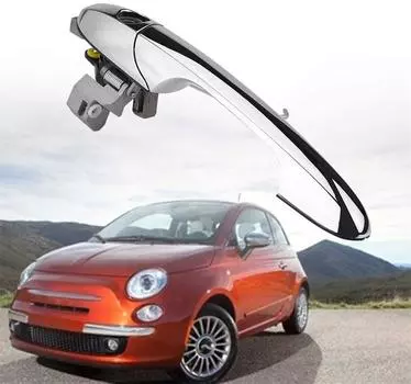 Передняя наружная хромированная дверная ручка LH со стороны водителя для Fiat 500