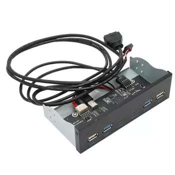 Передняя панель ТИП CX2 6-портовый передний 19-контактный разъем для порта C, положительный и отрицательный разъем для настольных компьютеров, расположение привода, адаптер USB3.1, USB3.0X2 USB2.0X2