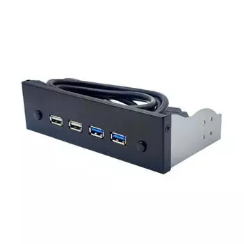 Передняя панель USB 3.0 для настольного компьютера 5,25 - отсек для дисковода USB3.0/3.2 19-контактный разъем USB2.0 9-контактный разъем для 2 USB3.0 + 2 USB 2.0