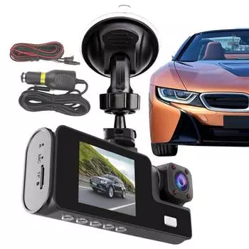 Передняя парковочная камера для автомобиля 1080P с высоким разрешением, двухобъективная камера ночного видения для приборной панели грузовика с высоким разрешением United States