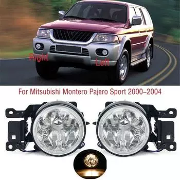 Передняя противотуманная фара для Mitsubishi Montero Pajero Sport 2000 2001 2002 2003 2004, передний бампер автомобиля, противотуманная фара с лампочкой 1pc left